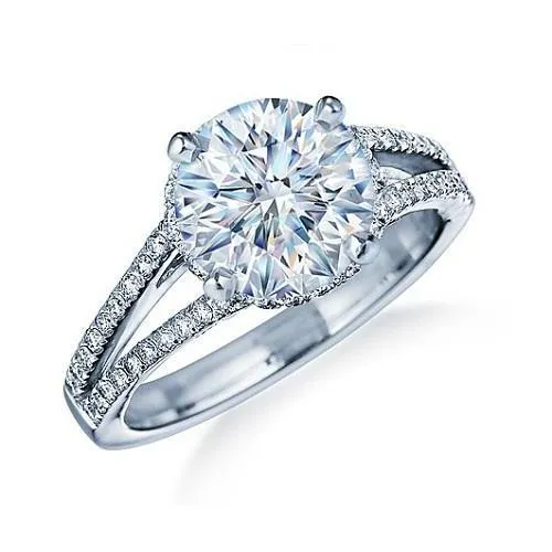GB Rings Big Round Hidden Halo Natural Earth Mined Diamond Engagement Ring White Gold 14K GB Rings Big Round Hidden Halo Natural Earth Mined Diamond Engagement Ring White Gold 14K