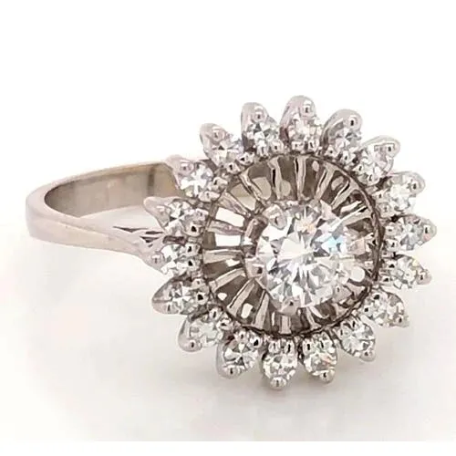 GB Rings Like La Belle Epoque Jewelry Engagement Ring Flower Stlye 2 Carats Natural Earth Mined Diamond GB Rings Like La Belle Epoque Jewelry Engagement Ring Flower Stlye 2 Carats Natural Earth Mined Diamond
