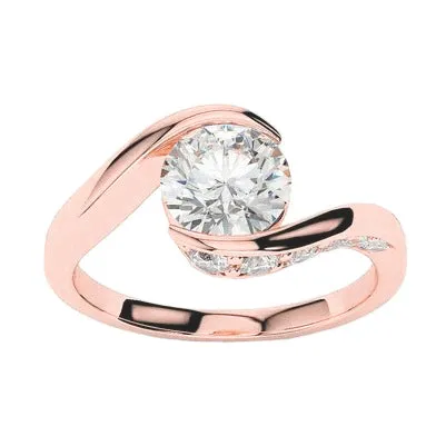 GB Rings Natural Earth Mined Diamond Ring Rose Gold 310 Carats Twisted Shank Women Jewelry New GB Rings Natural Earth Mined Diamond Ring Rose Gold 310 Carats Twisted Shank Women Jewelry New
