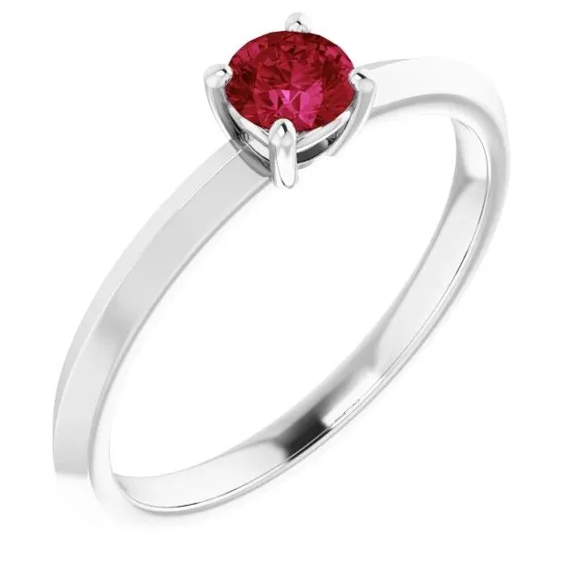GB Rings Solitaire Ruby Ring 125 Carats 4 Prong Setting Jewelry New