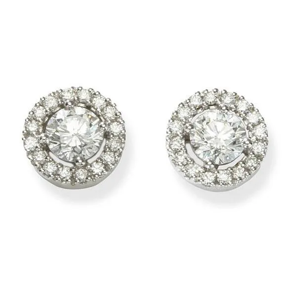GB Sparkling 232 Carats Natural Earth Mined Diamond Studs Halo Earring White Gold 14K Earrings GB Sparkling 232 Carats Natural Earth Mined Diamond Studs Halo Earring White Gold 14K Earrings