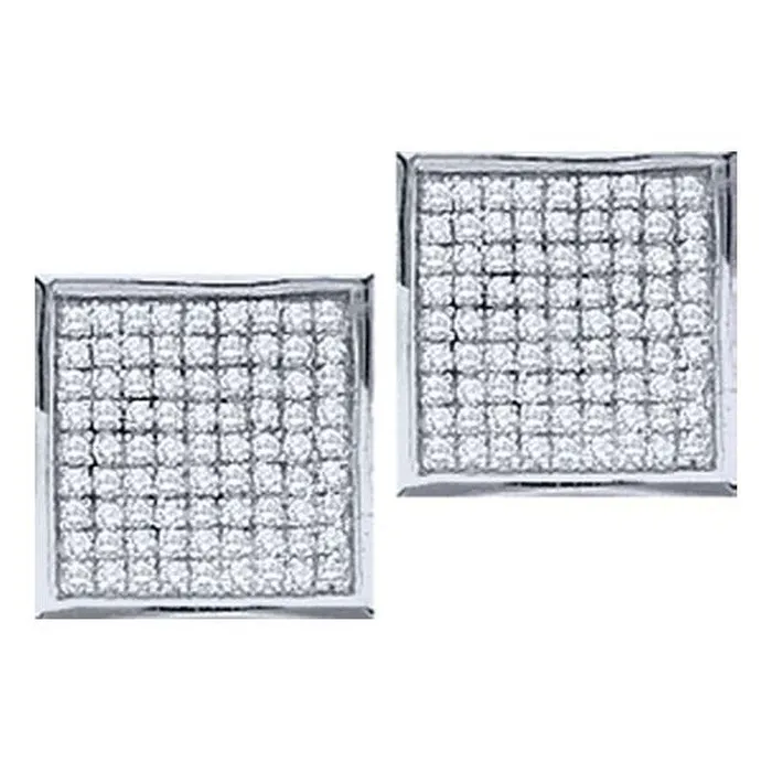GND GND 005Ctw Round Diamond Ladies Micro Pave Earrings Earrings