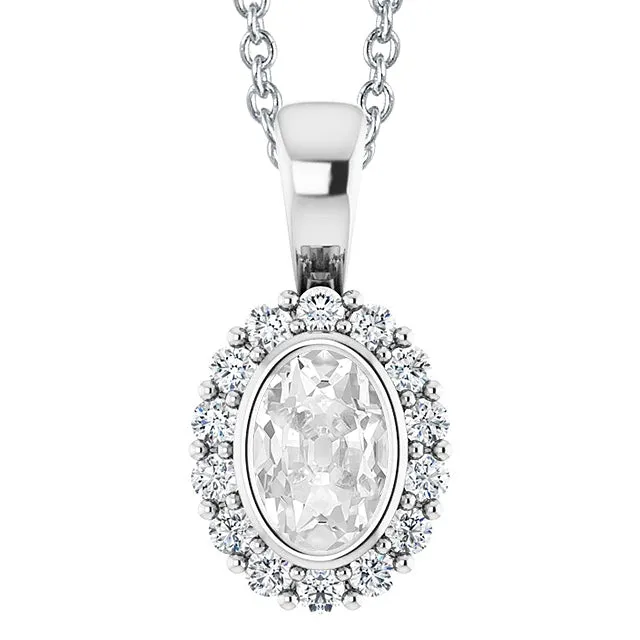 Gold Halo Natural Earth Mined Diamond Pendant Bezel Set Oval Old Miner 550 Carats HarryChadEntcom Necklaces Gold Halo Natural Earth Mined Diamond Pendant Bezel Set Oval Old Miner 550 Carats HarryChadEntcom Necklaces
