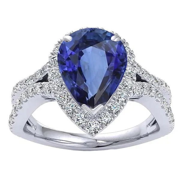 Halo Engagement Ring Split Shank Blue Sapphire Natural Earth Mined Diamonds 650 Carats HarryChadEntcom Rings Halo Engagement Ring Split Shank Blue Sapphire Natural Earth Mined Diamonds 650 Carats HarryChadEntcom Rings