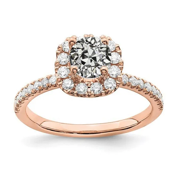Halo Ring With Accents Round Old Miner Natural Earth Mined Diamond 325 Carats Rose Gold HarryChadEntcom Rings Halo Ring With Accents Round Old Miner Natural Earth Mined Diamond 325 Carats Rose Gold HarryChadEntcom Rings