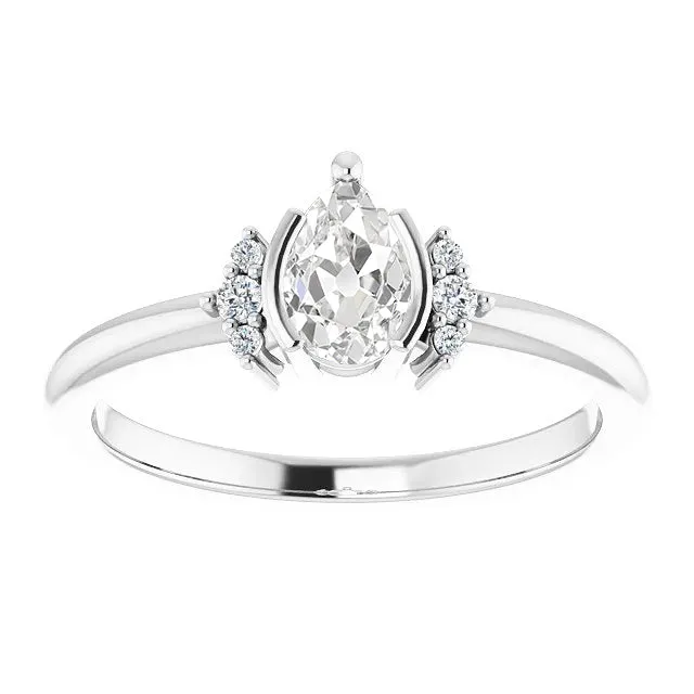 HarryChadEntcom Anniversary Ring Oval Old Mine Cut Genuine Natural Earth Mined Diamond Half Bezel Set 250 Carats Rings
