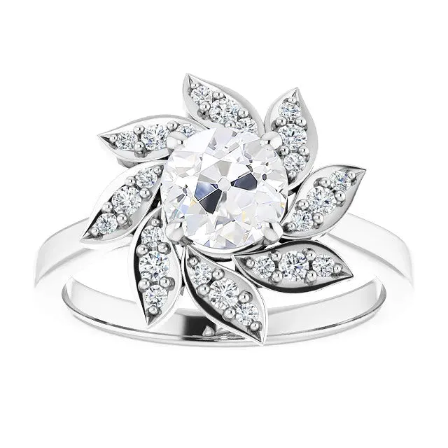 HarryChadEntcom Ladies Halo Ring Old Miner Natural Earth Mined Diamond Prong Set Flower Style 450 Carats Rings HarryChadEntcom Ladies Halo Ring Old Miner Natural Earth Mined Diamond Prong Set Flower Style 450 Carats Rings