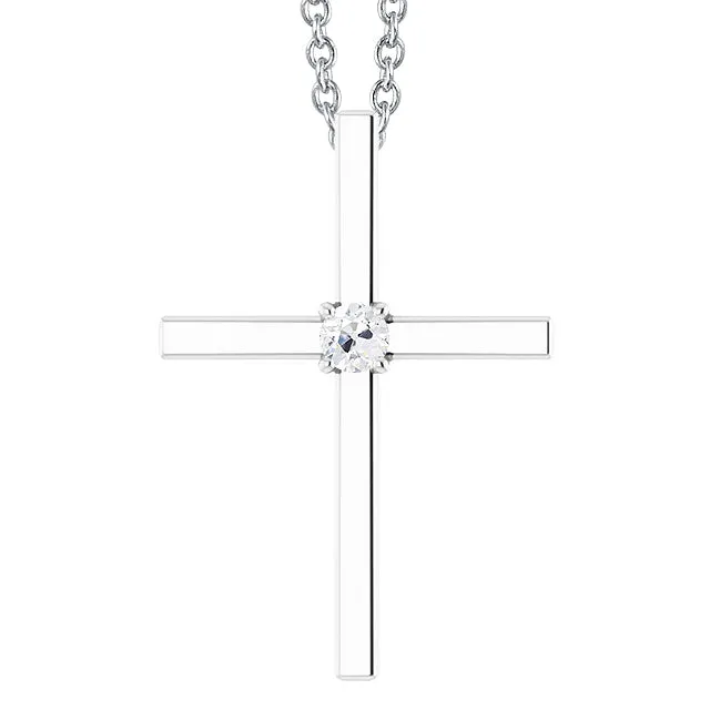 HarryChadEntcom Necklaces Round Cross Natural Earth Mined Diamond Pendant Slide 050 Carats Old European HarryChadEntcom Necklaces Round Cross Natural Earth Mined Diamond Pendant Slide 050 Carats Old European