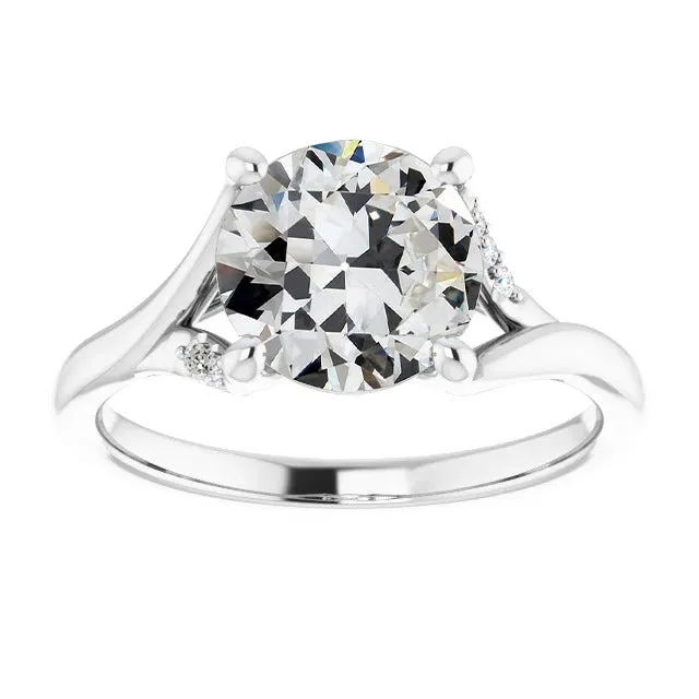 HarryChadEntcom Rings Anniversary Ring Round Old Cut Natural Earth Mined Diamond Split Shank Jewelry 350 Carats HarryChadEntcom Rings Anniversary Ring Round Old Cut Natural Earth Mined Diamond Split Shank Jewelry 350 Carats