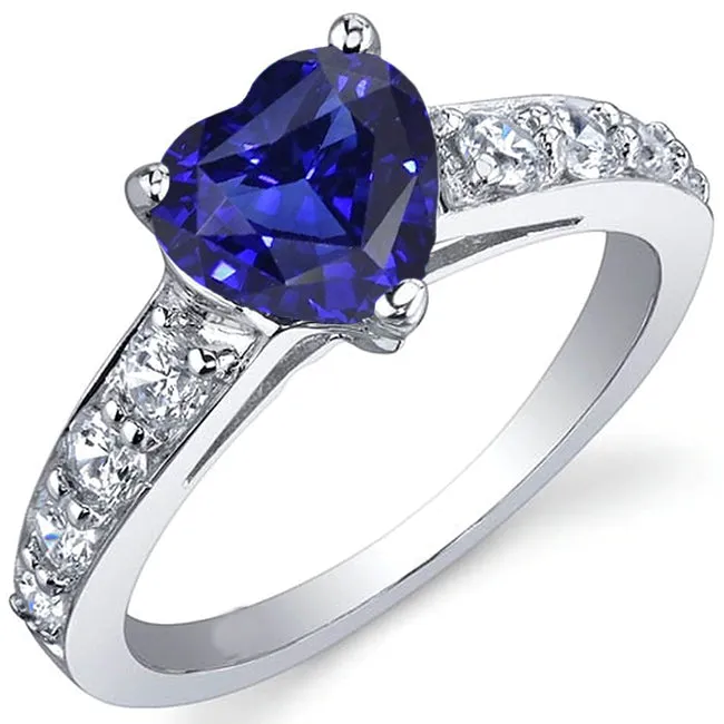 HarryChadEntcom Rings Blue Sapphire Gemstone Ring Heart Cut 350 Carats Prong Set Jewelry HarryChadEntcom Rings Blue Sapphire Gemstone Ring Heart Cut 350 Carats Prong Set Jewelry