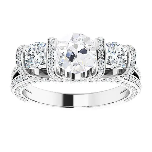 HarryChadEntcom Rings Cushion Round Old Cut Natural Earth Mined Diamond Womens Ring Split Shank 1050 Carats HarryChadEntcom Rings Cushion Round Old Cut Natural Earth Mined Diamond Womens Ring Split Shank 1050 Carats