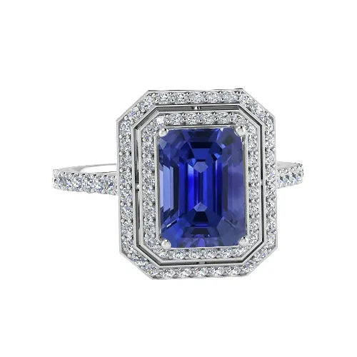 HarryChadEntcom Rings Double Halo Natural Earth Mined Diamond Engagement Ring Emerald Sapphire 350 Carats HarryChadEntcom Rings Double Halo Natural Earth Mined Diamond Engagement Ring Emerald Sapphire 350 Carats