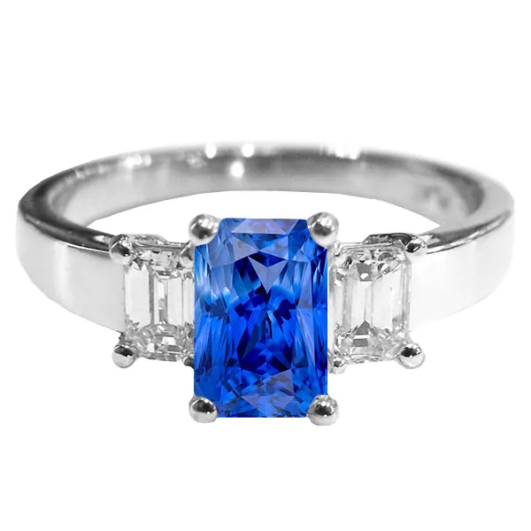 HarryChadEntcom Rings Emerald 3 Stone Natural Earth Mined Diamond Gemstone Ring 3 Carats Light Blue Sapphire HarryChadEntcom Rings Emerald 3 Stone Natural Earth Mined Diamond Gemstone Ring 3 Carats Light Blue Sapphire
