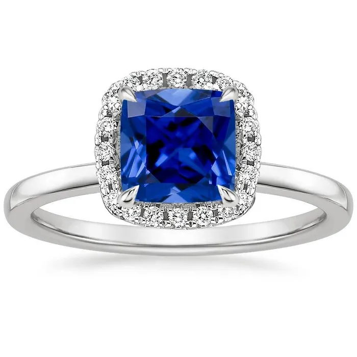 HarryChadEntcom Rings Halo Natural Earth Mined Diamond Engagement Ring Prong Set Blue Sapphire Gold 275 Carats HarryChadEntcom Rings Halo Natural Earth Mined Diamond Engagement Ring Prong Set Blue Sapphire Gold 275 Carats