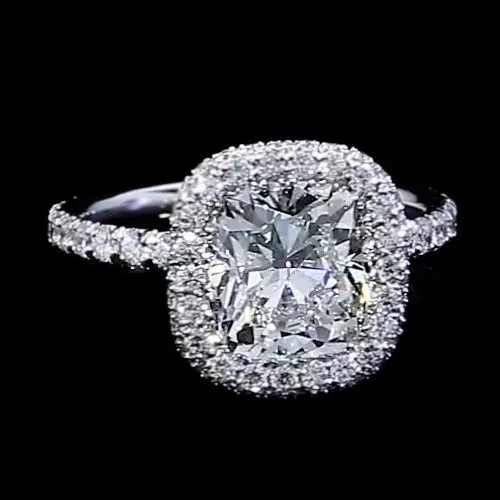 HarryChadEntcom Rings Lab Grown Diamond Engagement Ring Large Halo 1108 Carats Women White Gold 14K Jewelry HarryChadEntcom Rings Lab Grown Diamond Engagement Ring Large Halo 1108 Carats Women White Gold 14K Jewelry