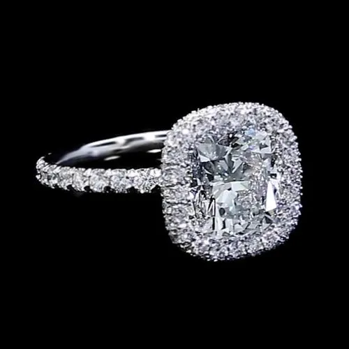 HarryChadEntcom Rings Lab Grown Diamond Engagement Ring Large Halo 1108 Carats Women White Gold 14K Jewelry HarryChadEntcom Rings Lab Grown Diamond Engagement Ring Large Halo 1108 Carats Women White Gold 14K Jewelry