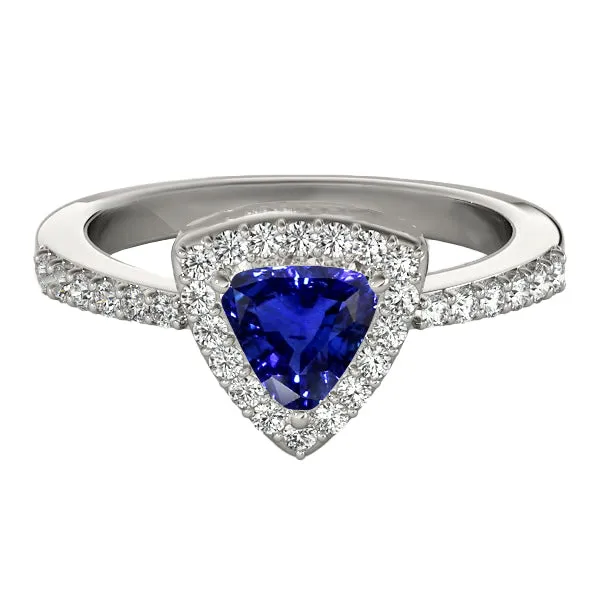 HarryChadEntcom Rings Natural Earth Mined Diamond Halo Trillion Ceylon Sapphire Ring 2 Carats Womens Jewelry HarryChadEntcom Rings Natural Earth Mined Diamond Halo Trillion Ceylon Sapphire Ring 2 Carats Womens Jewelry