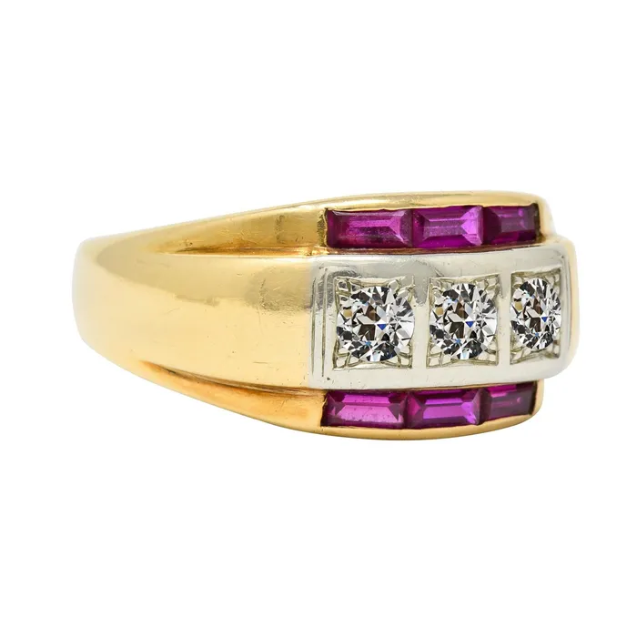 HarryChadEntcom Rings Round Old Cut Natural Earth Mined Diamond Ring With Baguette Pink Sapphires 425 Carats HarryChadEntcom Rings Round Old Cut Natural Earth Mined Diamond Ring With Baguette Pink Sapphires 425 Carats