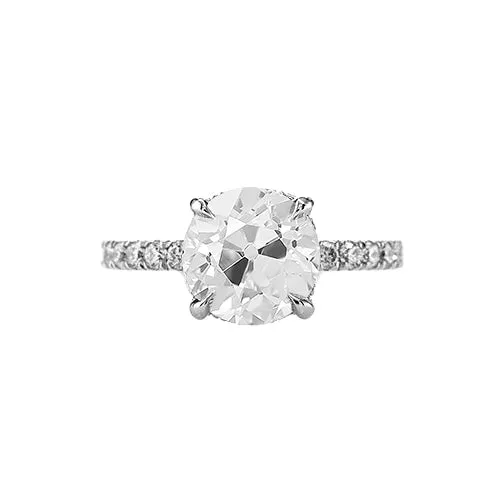HarryChadEntcom Rings Round Old Mine Cut Real Natural Earth Mined Diamond Ring Accented Prong Set Jewelry 275 Carats HarryChadEntcom Rings Round Old Mine Cut Real Natural Earth Mined Diamond Ring Accented Prong Set Jewelry 275 Carats