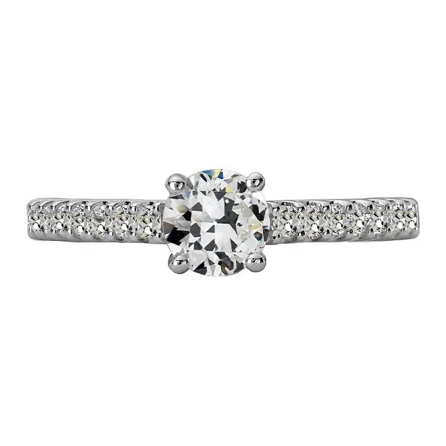 HarryChadEntcom Rings Round Old Miner Genuine Natural Earth Mined Diamond Ring With Accents Pave Set Gold 450 Carats HarryChadEntcom Rings Round Old Miner Genuine Natural Earth Mined Diamond Ring With Accents Pave Set Gold 450 Carats