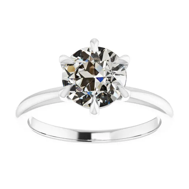 HarryChadEntcom Rings Solitaire Ring Round Old Mine Cut Natural Earth Mined Diamond 6 Prong Set 3 Carats HarryChadEntcom Rings Solitaire Ring Round Old Mine Cut Natural Earth Mined Diamond 6 Prong Set 3 Carats