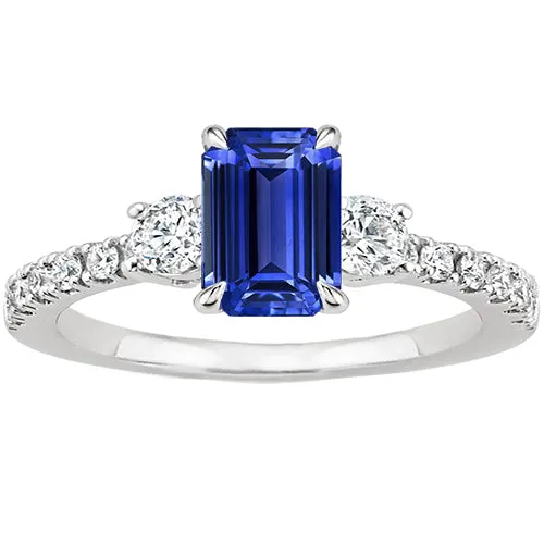 HarryChadEntcom Rings Solitaire With Accents Blue Sapphire Ring Emerald Natural Earth Mined Diamonds 5 Carats HarryChadEntcom Rings Solitaire With Accents Blue Sapphire Ring Emerald Natural Earth Mined Diamonds 5 Carats