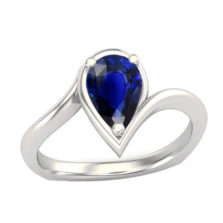 HarryChadEntcom Rings Twisted Style Gemstone Ring 150 Ct Pear Cut Sapphire HarryChadEntcom Rings Twisted Style Gemstone Ring 150 Ct Pear Cut Sapphire