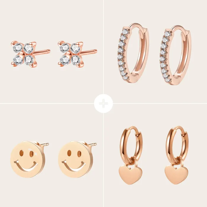 Hey Happiness Earrings Daily Earring Set Hey Happiness Earrings Daily Earring Set