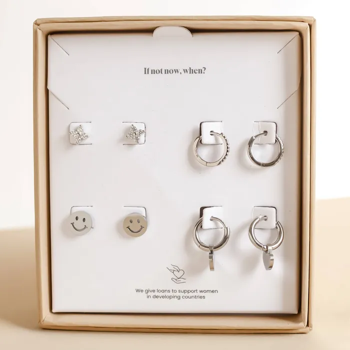 Hey Happiness Earrings Daily Earring Set Hey Happiness Earrings Daily Earring Set