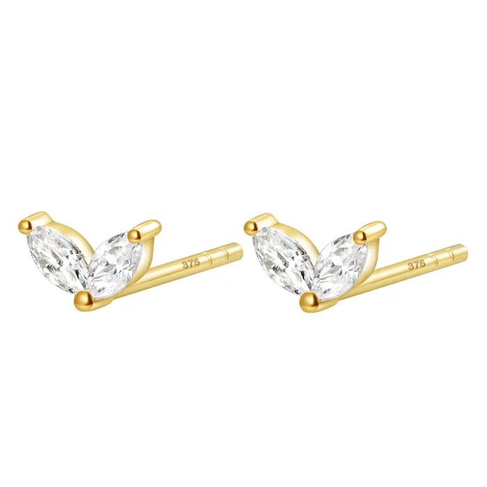 Hey Happiness Earrings Flourish Stud Earrings 9K Gold