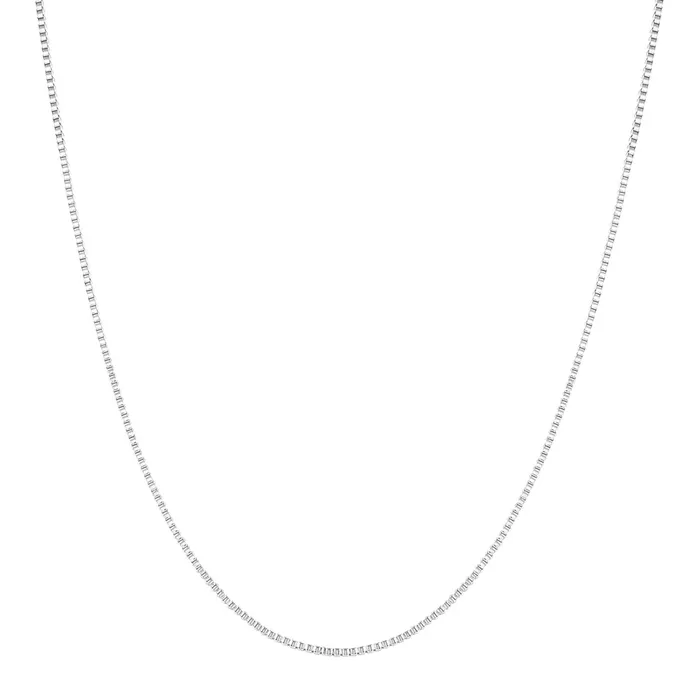 Hey Happiness Necklaces Box Chain Link Necklace Silver