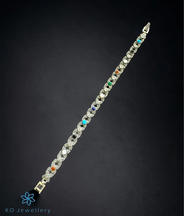 Imported Bracelets The Poppy Sparkle Silver Marcasite Bracelet