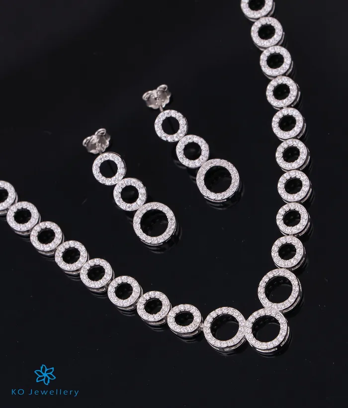 Imported Necklaces The Navanya Silver Necklace Set