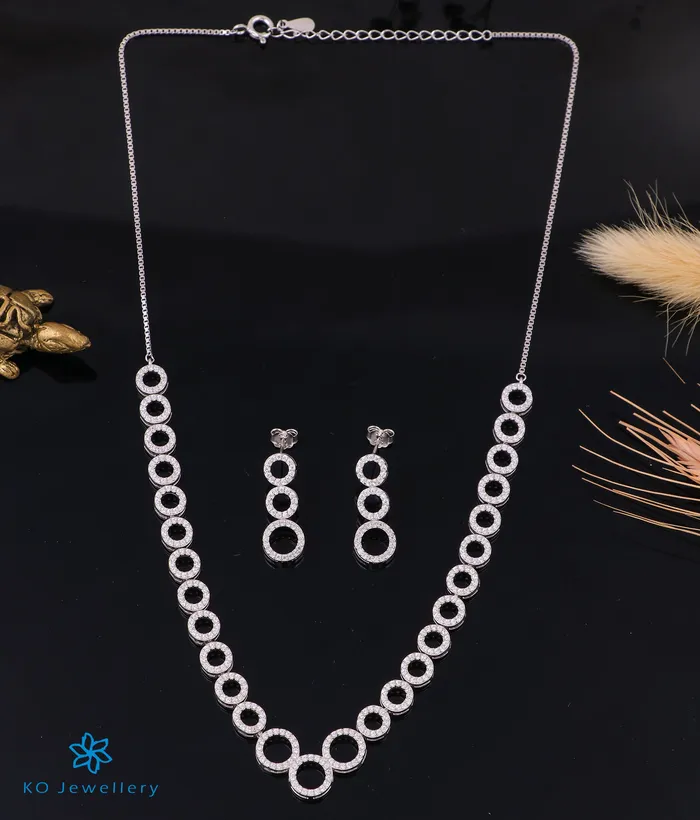 Imported Necklaces The Navanya Silver Necklace Set