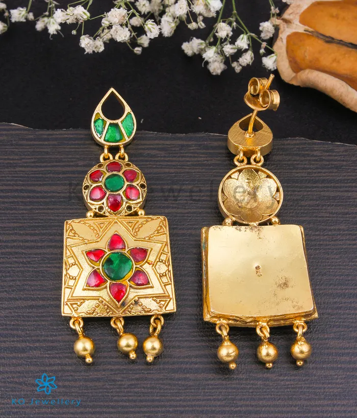 kundan Earrings The Amaanat Silver Kundan Earrings