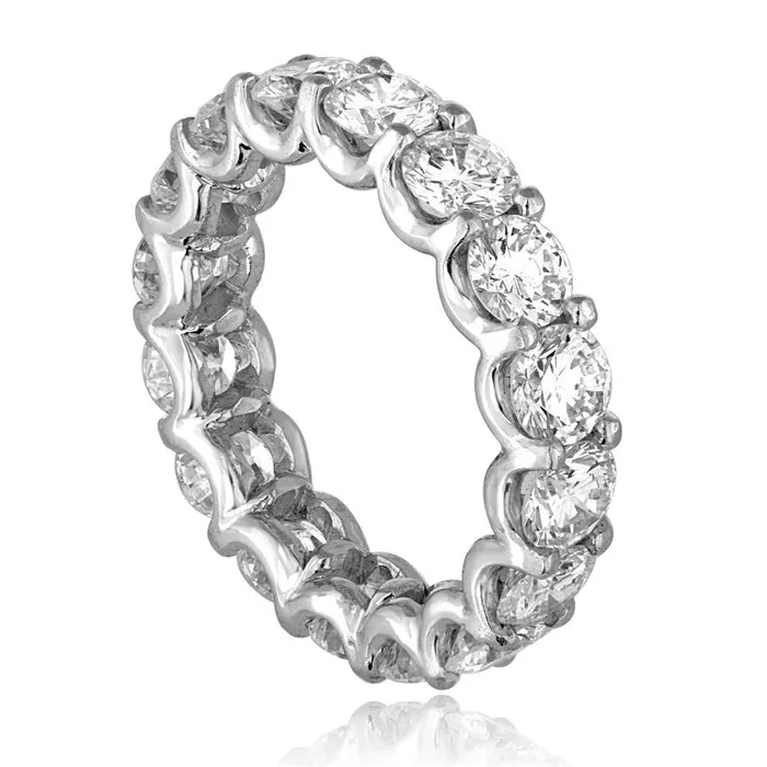 Ladies Round Real Natural Earth Mined Diamond Eternity Wedding Band 480 Carats White Gold GB Rings Ladies Round Real Natural Earth Mined Diamond Eternity Wedding Band 480 Carats White Gold GB Rings