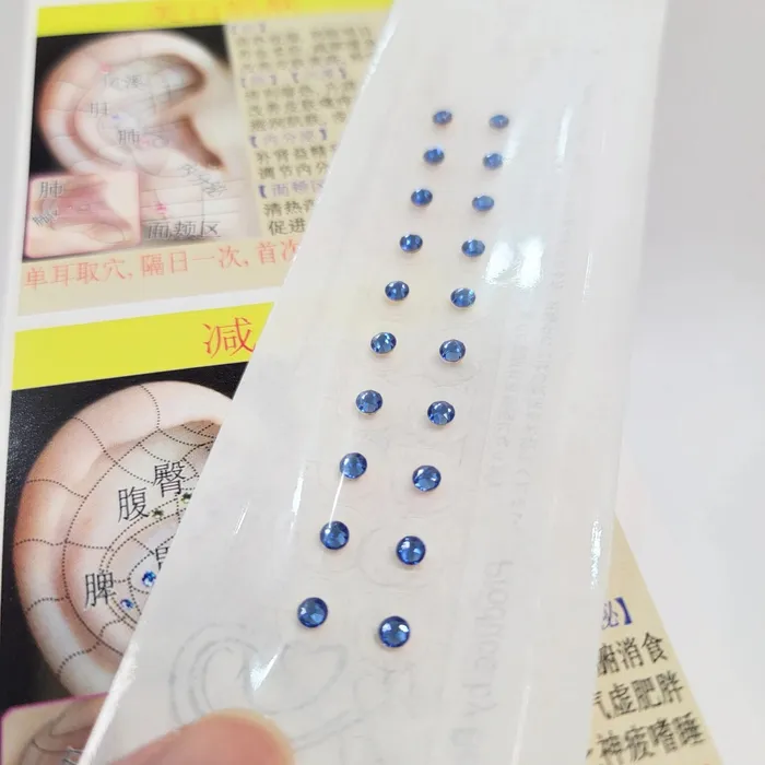 Life Changing Energy Earrings Crystal Gem Stone Magnetic Bead Clear Tape Ear Seeds