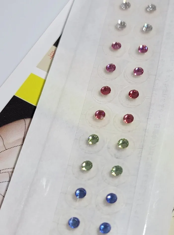 Life Changing Energy Earrings Crystal Gem Stone Magnetic Bead Clear Tape Ear Seeds