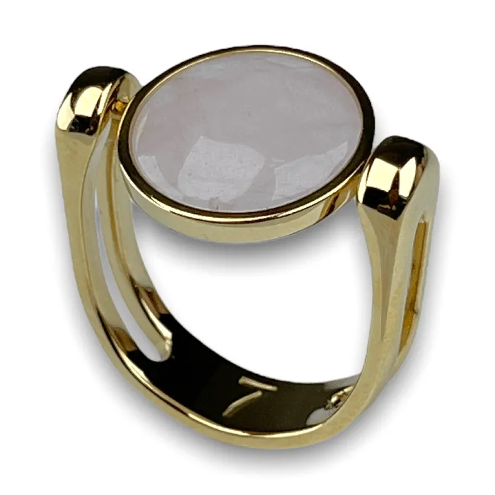 MyCONQUERing Rings Rose Quartz Crystal Fidget Ring