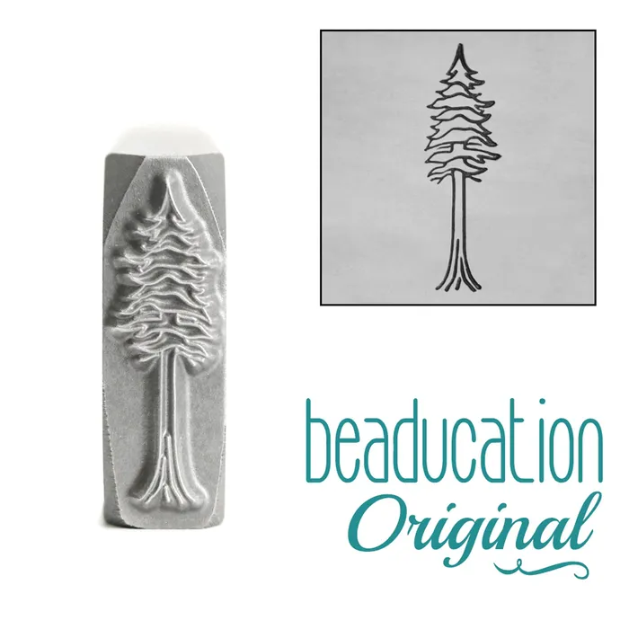 Necklaces DS 14 34 Redwood Tree Metal Design Stamp 165mm Beaducation Original