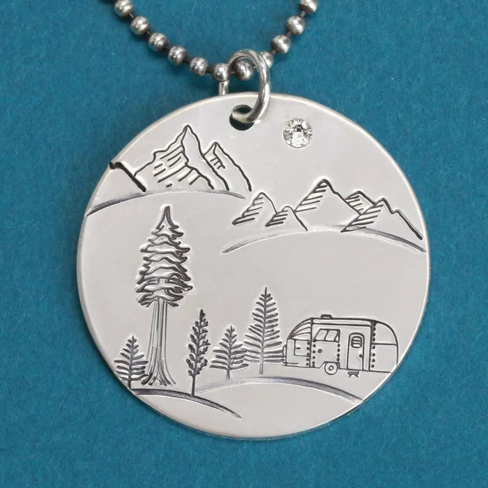 Necklaces DS 14 34 Redwood Tree Metal Design Stamp 165mm Beaducation Original