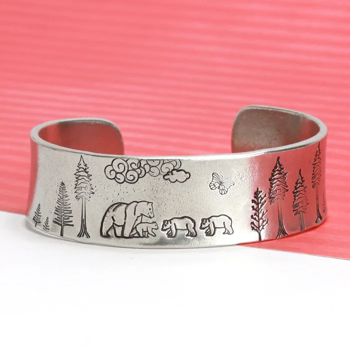 Necklaces DS 14 34 Redwood Tree Metal Design Stamp 165mm Beaducation Original