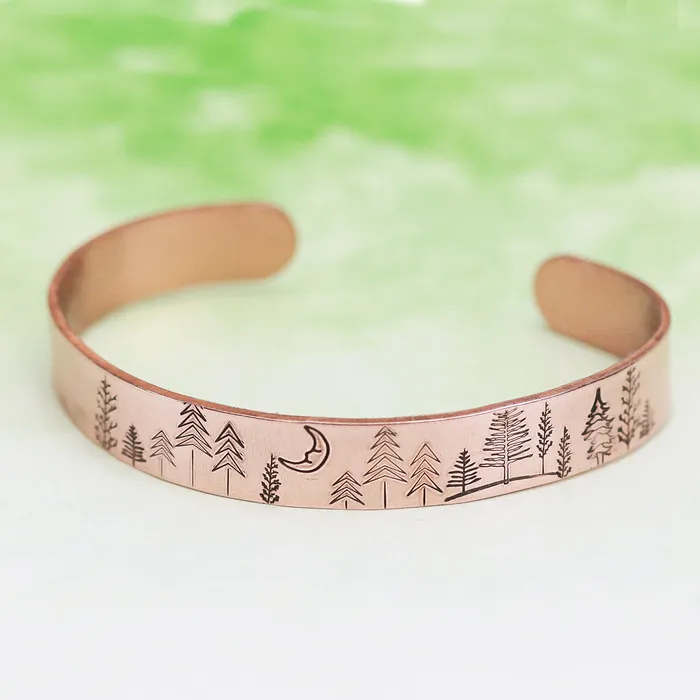 Necklaces DS 14 34 Redwood Tree Metal Design Stamp 165mm Beaducation Original