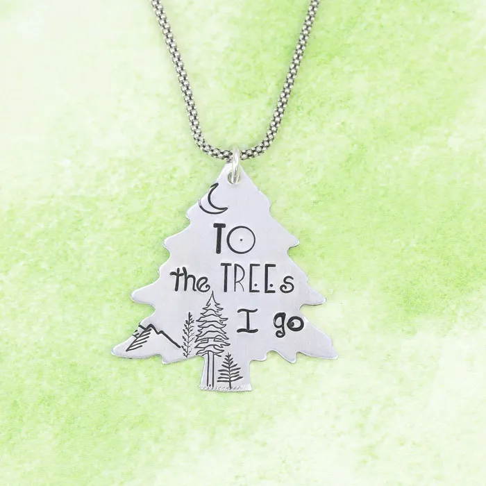 Necklaces DS 14 34 Redwood Tree Metal Design Stamp 165mm Beaducation Original