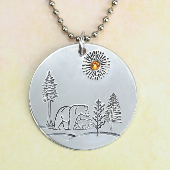 Necklaces DS 14 34 Redwood Tree Metal Design Stamp 165mm Beaducation Original