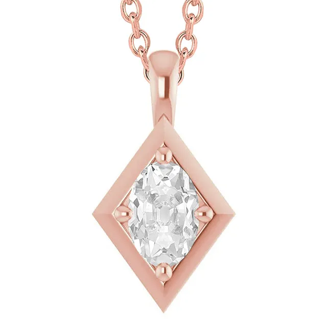 Necklaces HarryChadEntcom Rose Gold Ladies Natural Earth Mined Diamond Pendant Oval Old Cut 250 Cartas 14K Necklaces HarryChadEntcom Rose Gold Ladies Natural Earth Mined Diamond Pendant Oval Old Cut 250 Cartas 14K