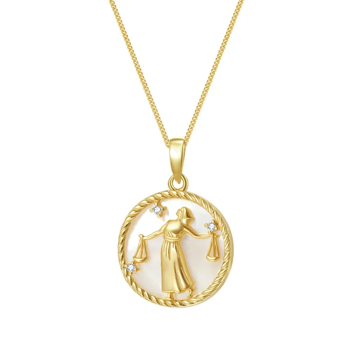 Necklaces Hey Happiness Libra Zodiac Pendant Necklace