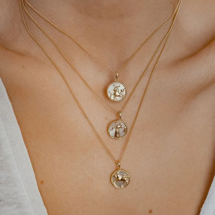 Necklaces Hey Happiness Libra Zodiac Pendant Necklace Necklaces Hey Happiness Libra Zodiac Pendant Necklace