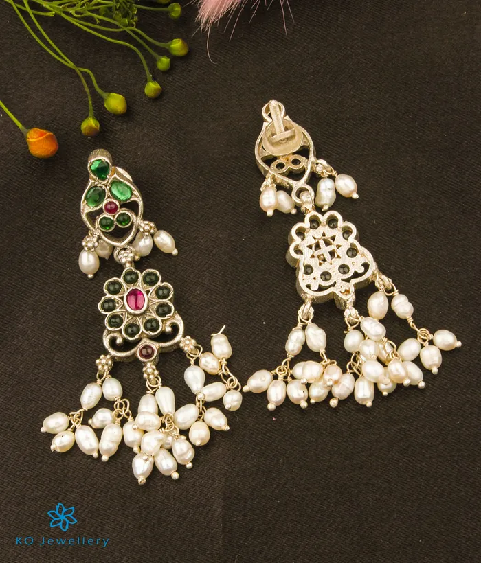 Necklaces Silversmith The Aarushi Silver Guttapusalu Necklace OxidisedShort