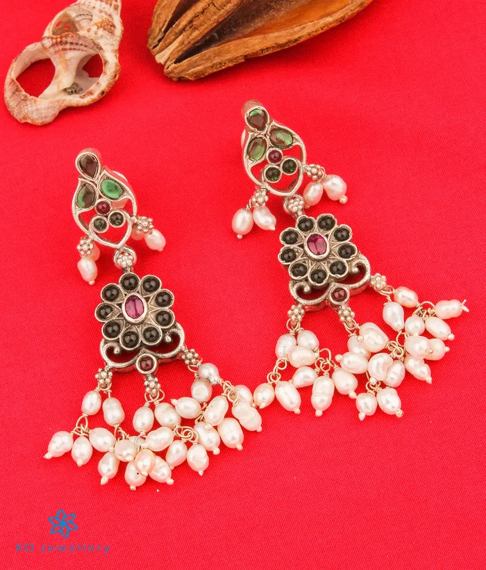 Necklaces Silversmith The Aarushi Silver Guttapusalu Necklace OxidisedShort